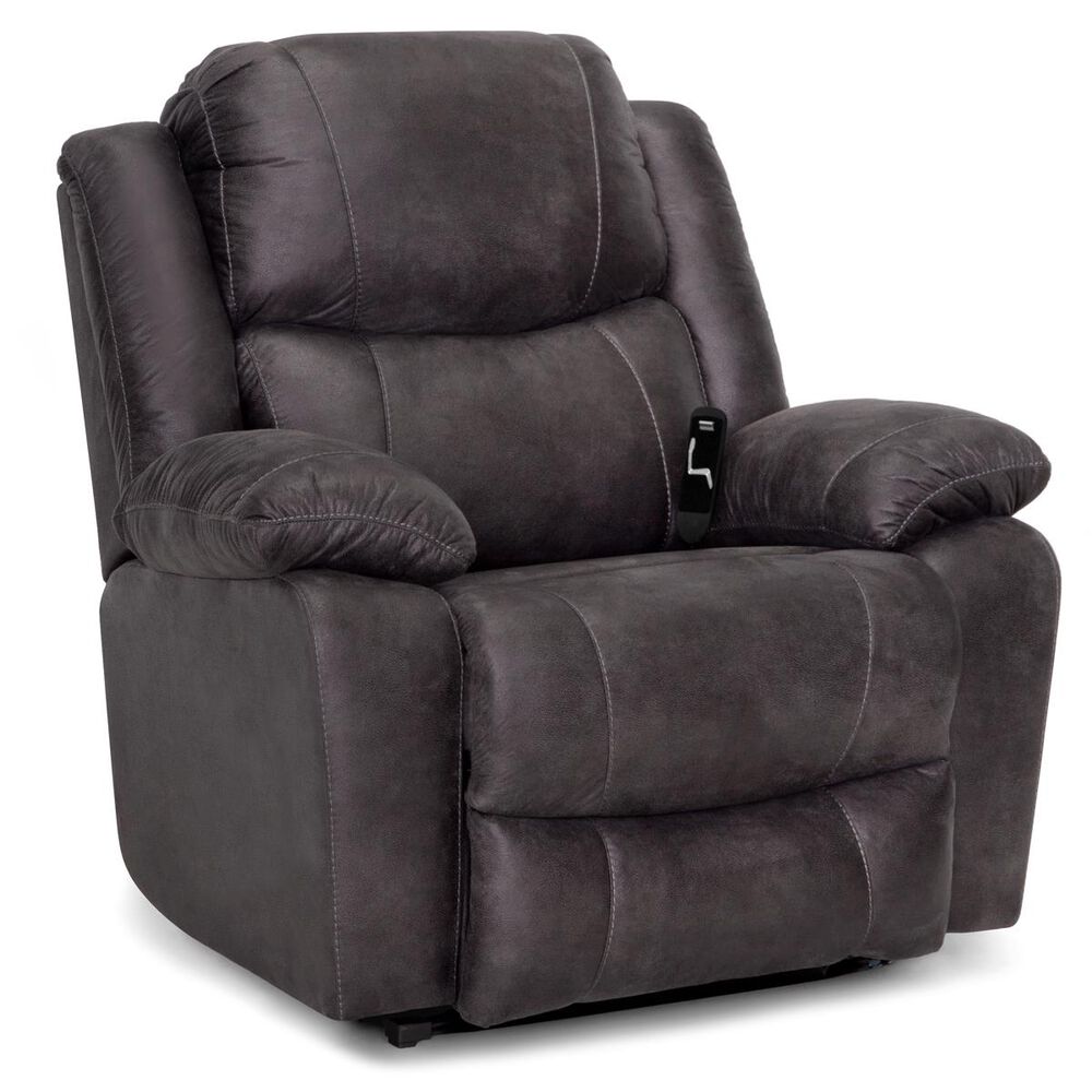 Moore Furniture Caesar Power Oversized Rocker Recliner in Westview Slate, , large
