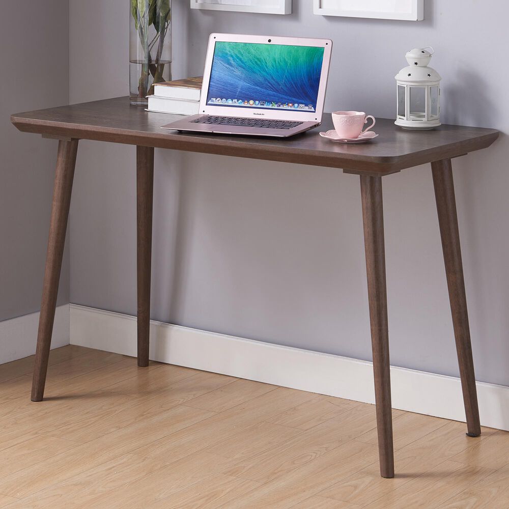 Furniture of America Collier Writing Desk in Walnut Oak, , large