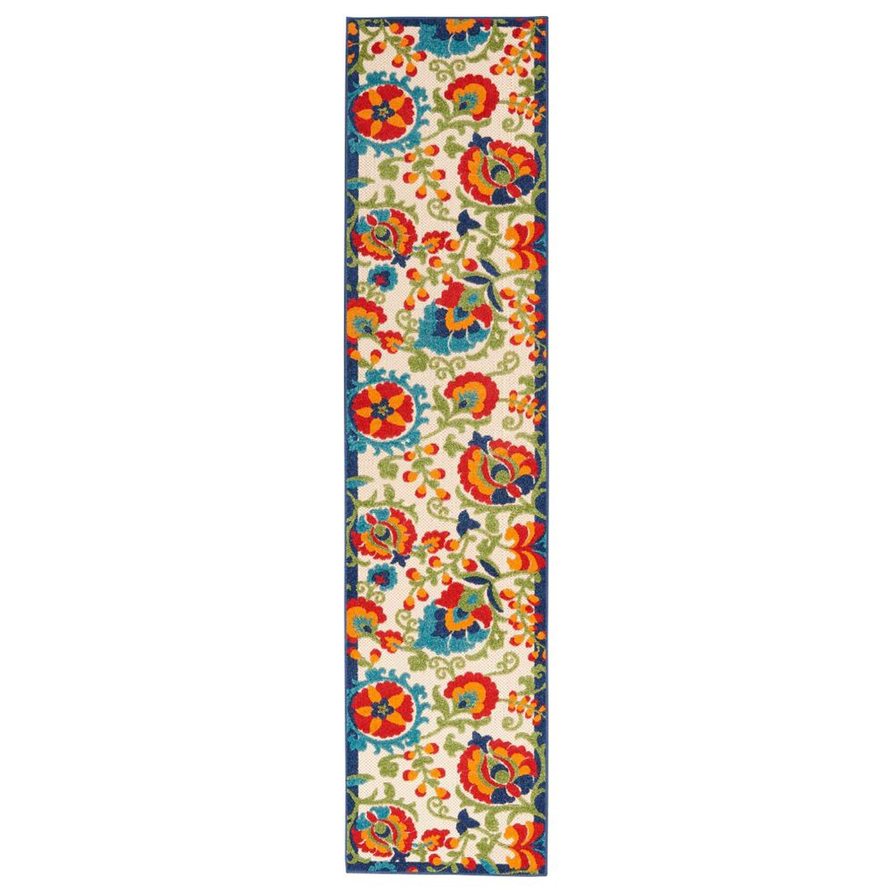 Nourison Aloha ALH17 2"3" x 10" Multicolor Indoor/Outdoor Runner, , large