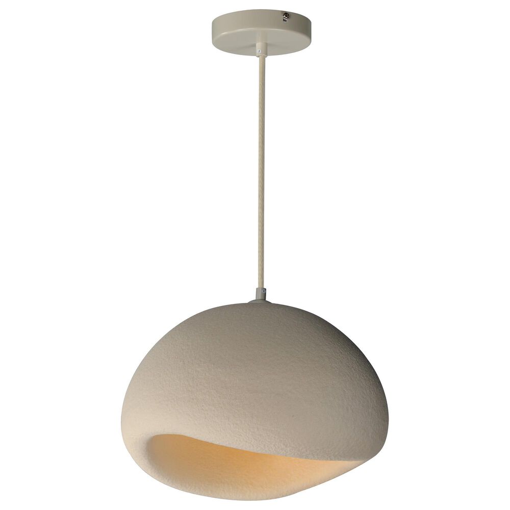 ET2 Moeraki 16" 1-Light Pendant with LED Bulb in Cream, , large