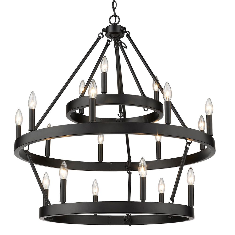 Golden Lighting Alastair 18-Light Chandelier in Matte Black, , large
