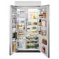 Sub Zero 24.5 Cu. Ft. Classic Side-By-Side Refrigerator with Tubular Handle in Stainless Steel, , large