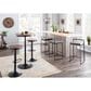 Lumisource Dakota Adjustable Swivel Barstool in Brown/Black (Set of 2), , large