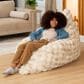 Jaxx LoungePuff Floor Bean Bag Cushion in Phantom Cream, , large
