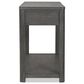 Furniture of America Piez Chair Side Table in Ash Gray and Stainless Steel, , large