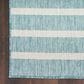 Nourison Positano POS03 Aqua and Ivory 6" x 9" Indoor/Outdoor Area Rug, , large