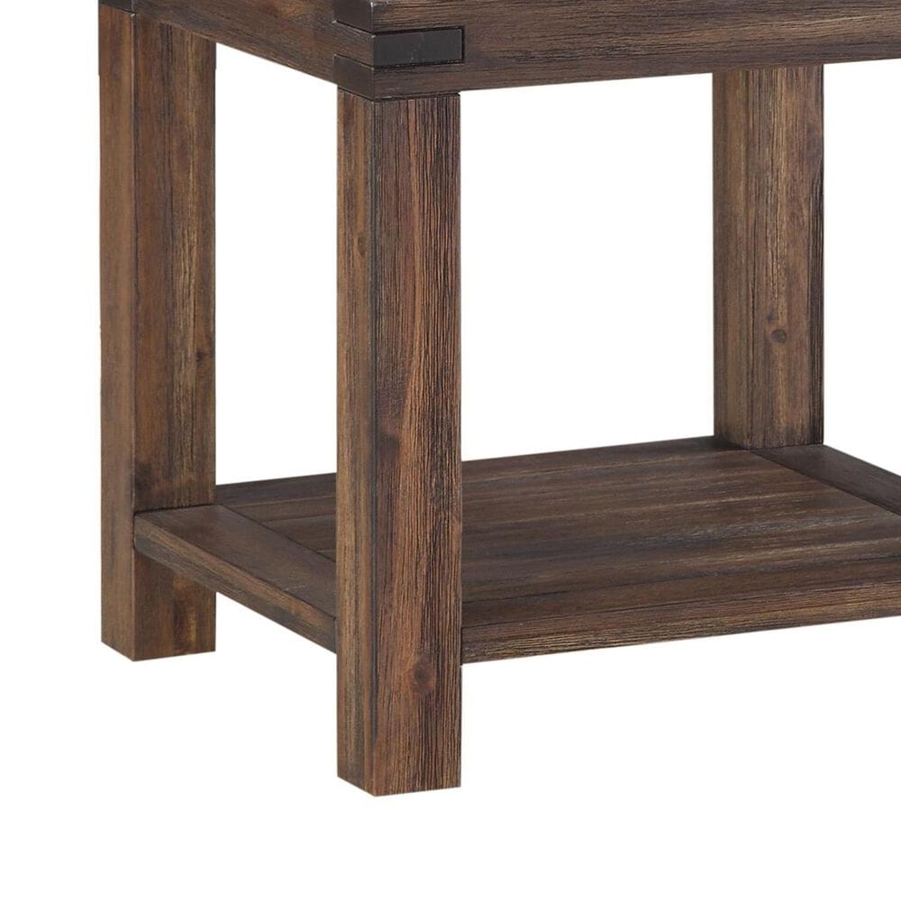 Urban Home Meadow End Table in Brick Brown, , large