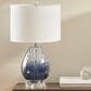 Hampton Park Borel Ombre Glass Table Lamp in Plated Silver and Dark Blue, , large