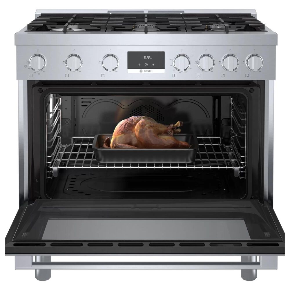 Bosch 3.4 Cu. Ft. Freestanding Gas Range with Convection in Stainless Steel, , large