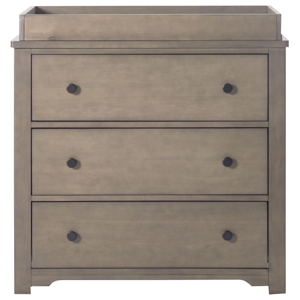 Foundations Worldwide Harmony 3-Drawer Dresser with Changing Table Topper in Dusty Heather, , large