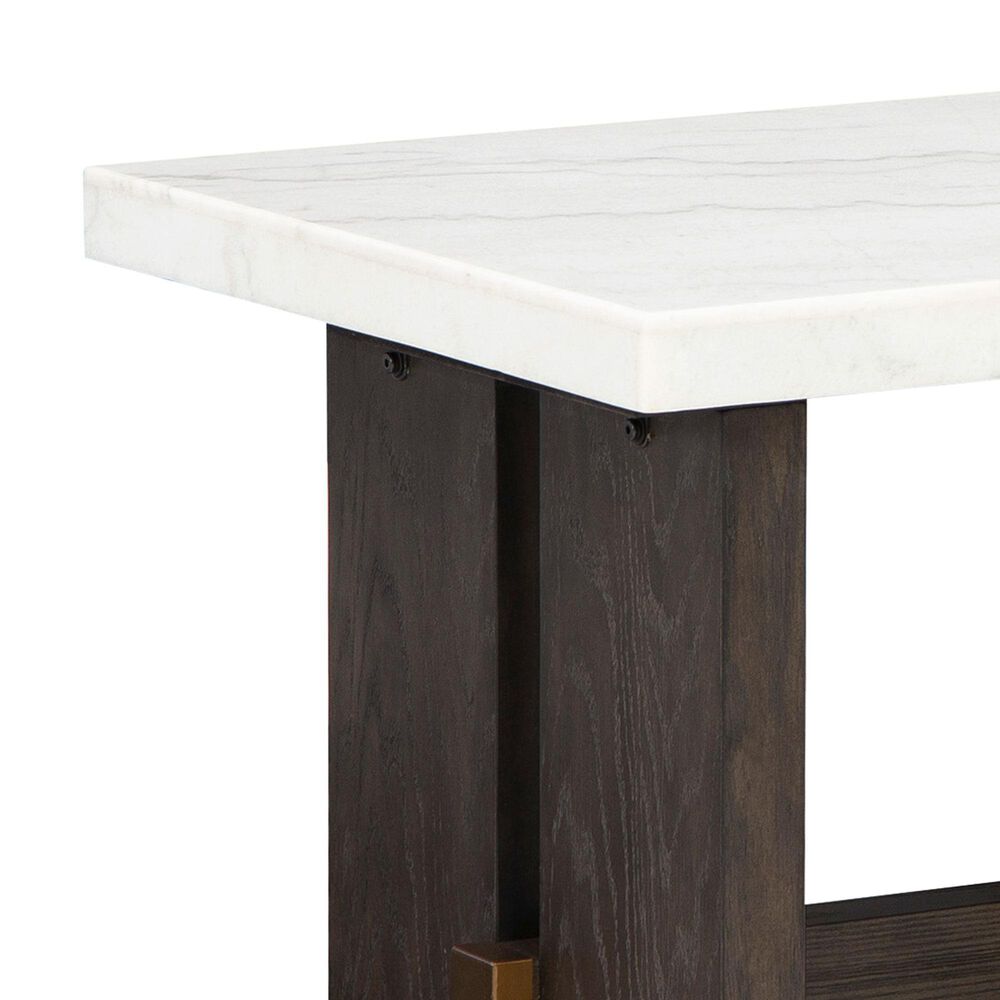 Ashley Burkhaus End Table in White and Dark Brown, , large