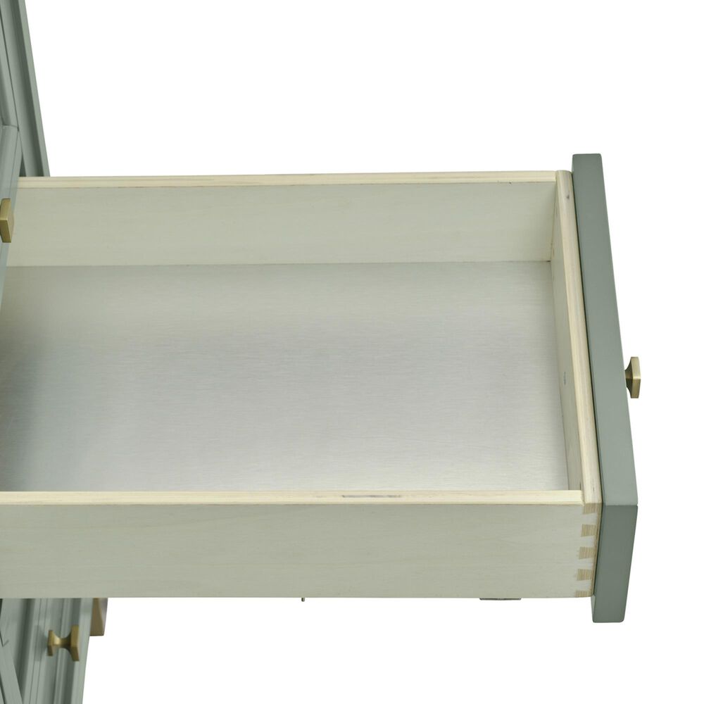 James Martin Vanities Chicago 60" Single Bathroom Vanity in Smokey Celadon with 3 cm Eternal Jasmine Pearl Quartz Top, Rectangular Sink and FreePower Wireless Charger, , large