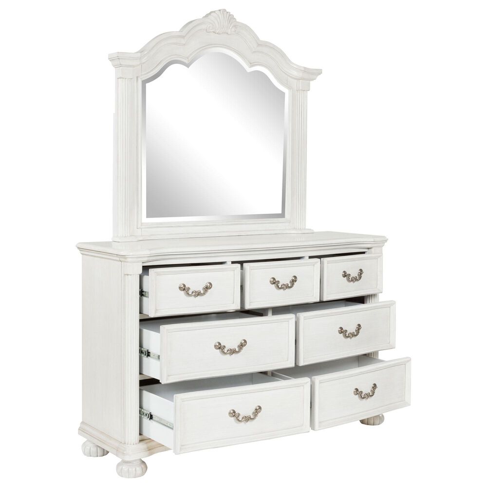 Ashley Montelaine 5-Piece Queen Panel Bedroom Set in Antique White, , large