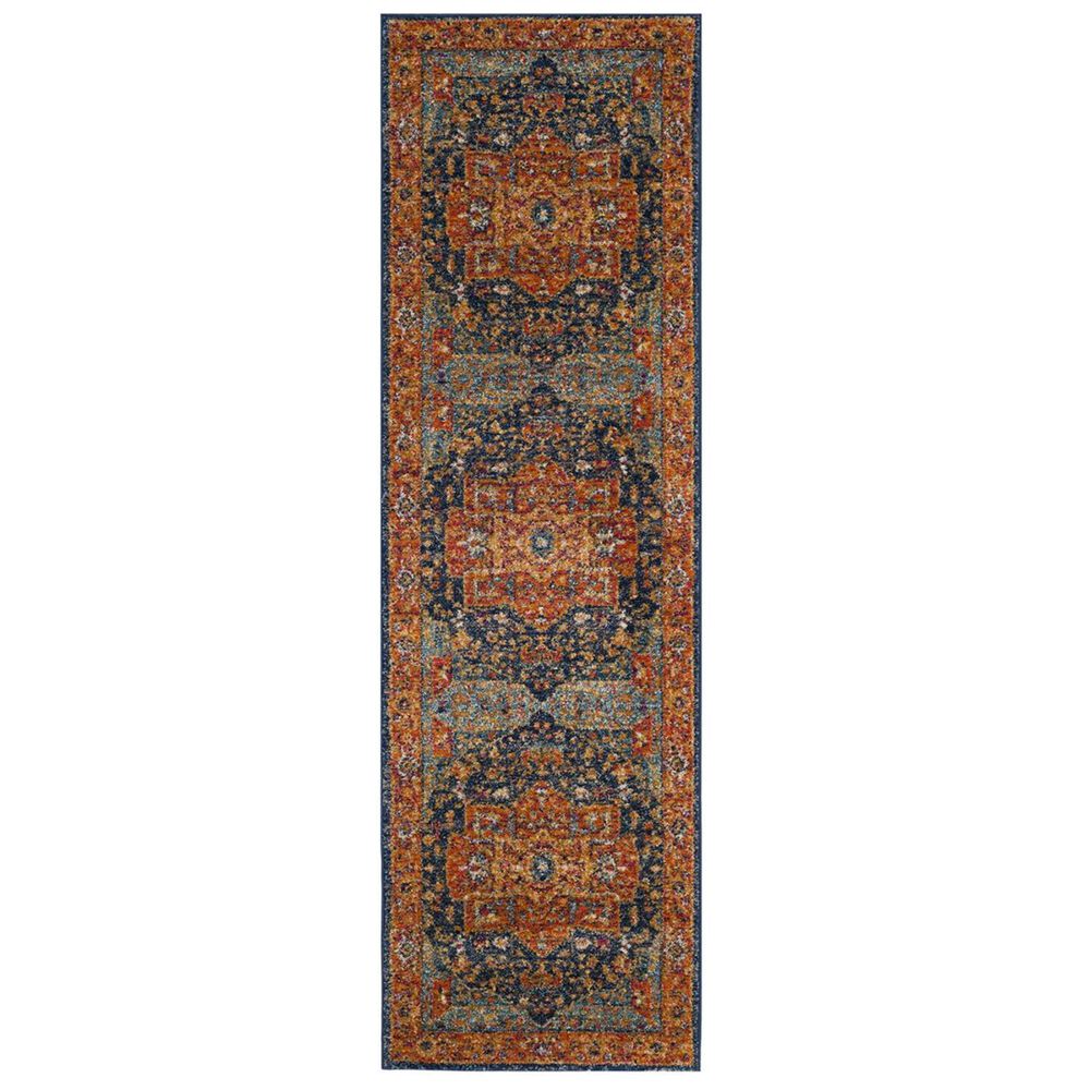 Safavieh Evoke EVK275C 2&#39;2&quot; x 15&#39; Blue and Orange Runner, , large