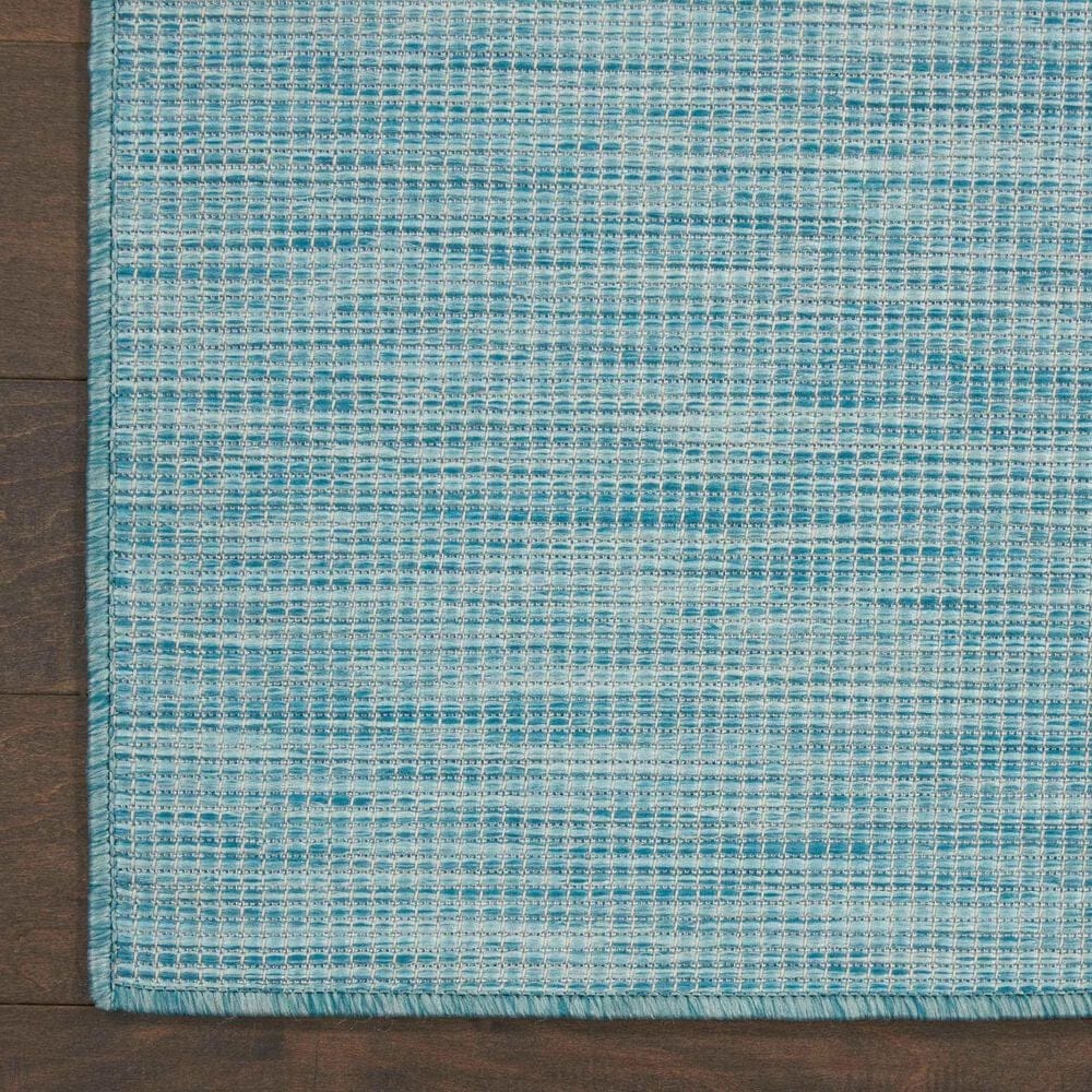 Nourison Positano 2&#39;2&quot; x 12&#39; Aqua Indoor/Outdoor Runner, , large