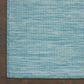 Nourison Positano 2"2" x 12" Aqua Indoor/Outdoor Runner, , large