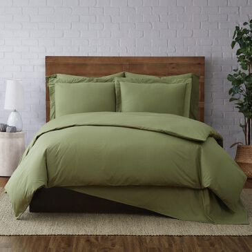 Pem America Classic Cotton 2-Piece Twin Duvet Set in Olive Green, , large