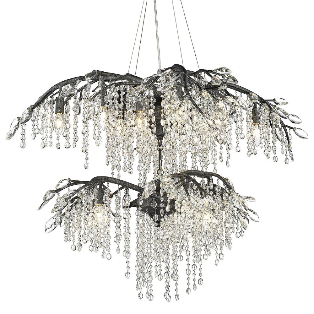 Golden Lighting Autumn Twilight 18-Light Chandelier in Black, , large