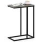 HOMLUX C Shaped Side Table in French Oak Grey and Black, , large