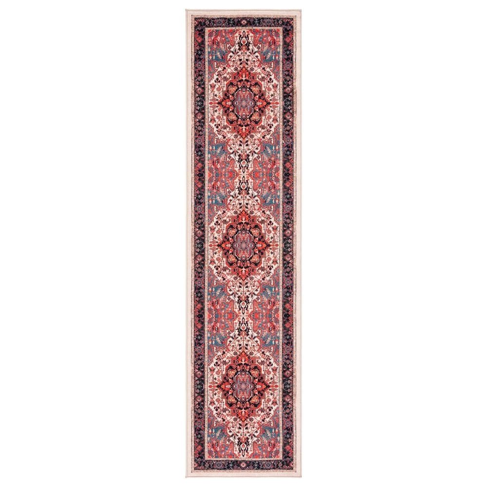Safavieh Riviera 2"2" x 9" Ivory and Blue Runner, , large