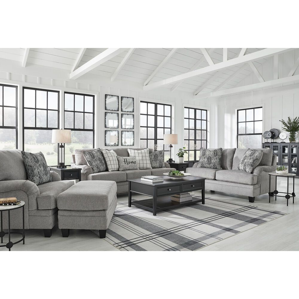 Ashley Davinca Stationary Loveseat in Charcoal, , large