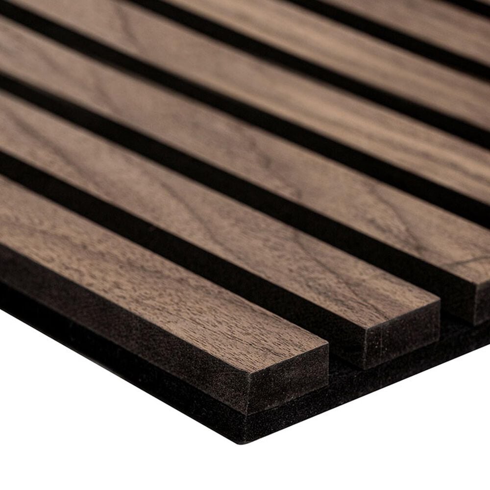 MS International Acoustic Wood Slat 9.5&quot; x 94.5&quot; Wall Panels in Tawny, , large