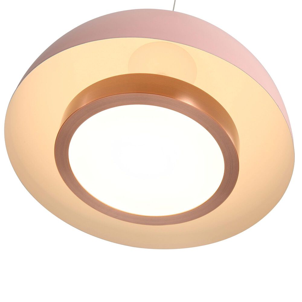Golden Lighting Solsken 12" 1-Light Pendant in Dusty Rose, , large