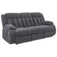 Ashley Observation Power Reclining Sofa with Drop Down Table in Steel Velvet, , large