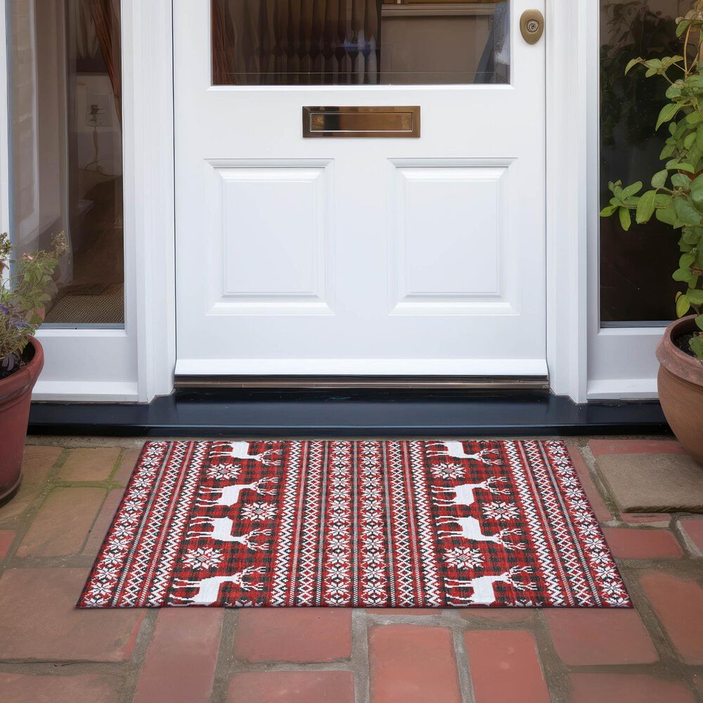 Dalyn Rug Company Wonderland WN28 2&#39;6&quot; x 3&#39;10&quot; Red Indoor/Outdoor Area Rug, , large