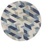Feizy Arazad 8" Round Blue and Ivory Area Rug, , large