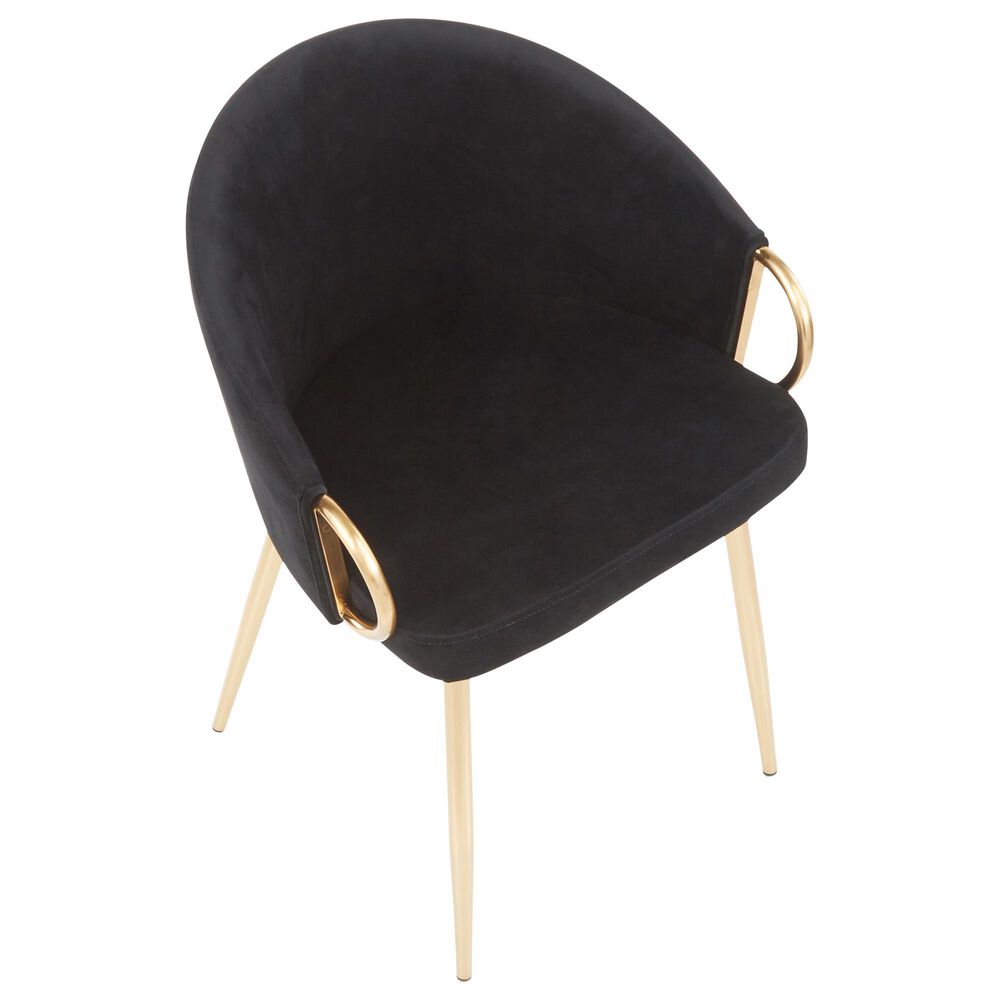 Lumisource Claire Chair in Black Velvet, , large