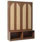 HOMLUX 6-Hook Hall Tree with 2-Rattan Doors in Walnut, , large