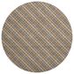 Dalyn Rug Company Soft Essentials Plaid Earth 8" Round Indoor/Outdoor Area Rug, , large