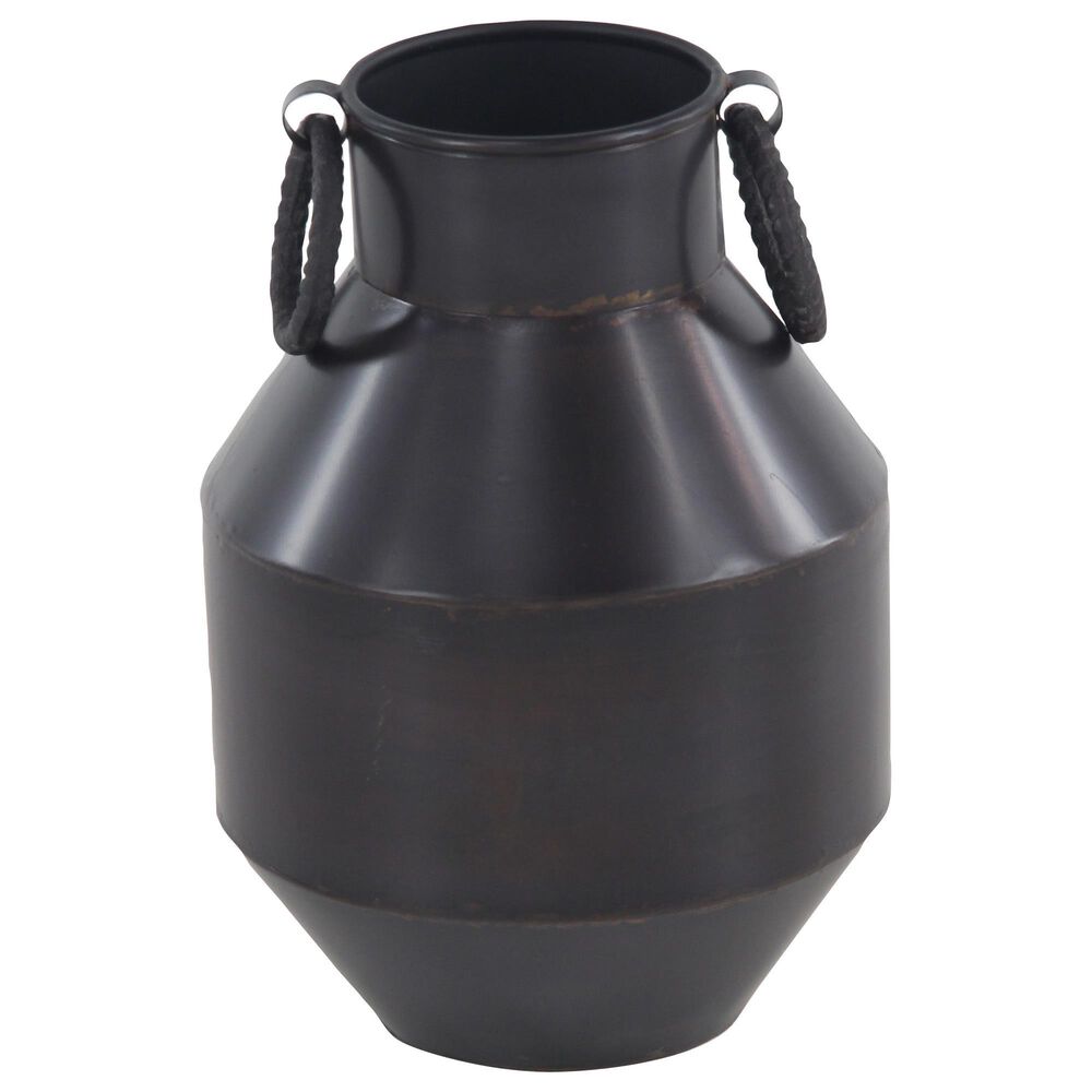 Maple and Jade 12" x 8" Vase in Dark Brown, , large