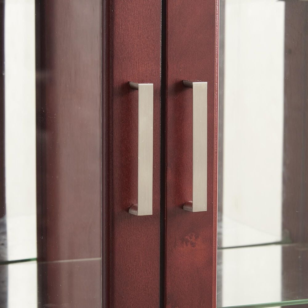 GigaCloud Curio Cabinet with Light in Cherry, , large