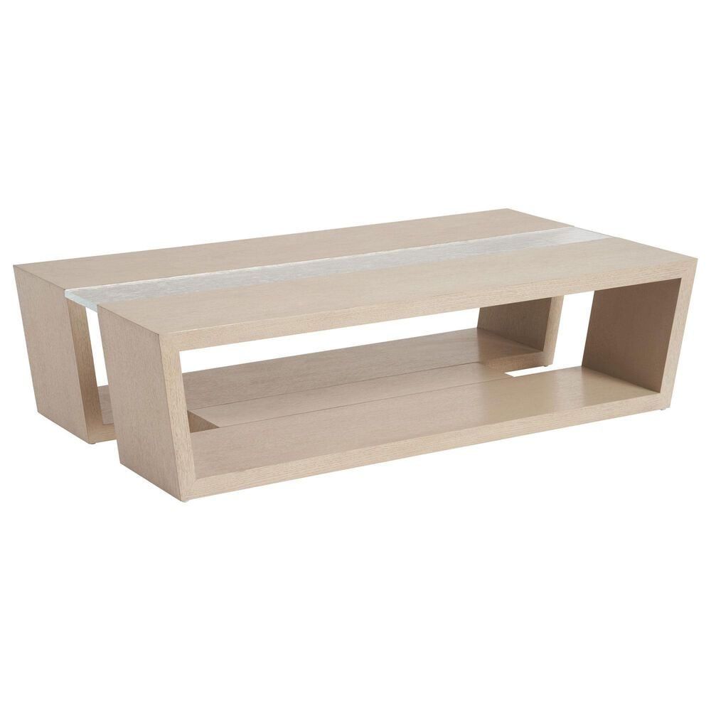 Lexington Furniture Sunset Key Fischer Cocktail Table in Light Sand Drift and Clear, , large