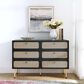 Modway Chaucer 6-Drawer Compact Dresser in Black, , large