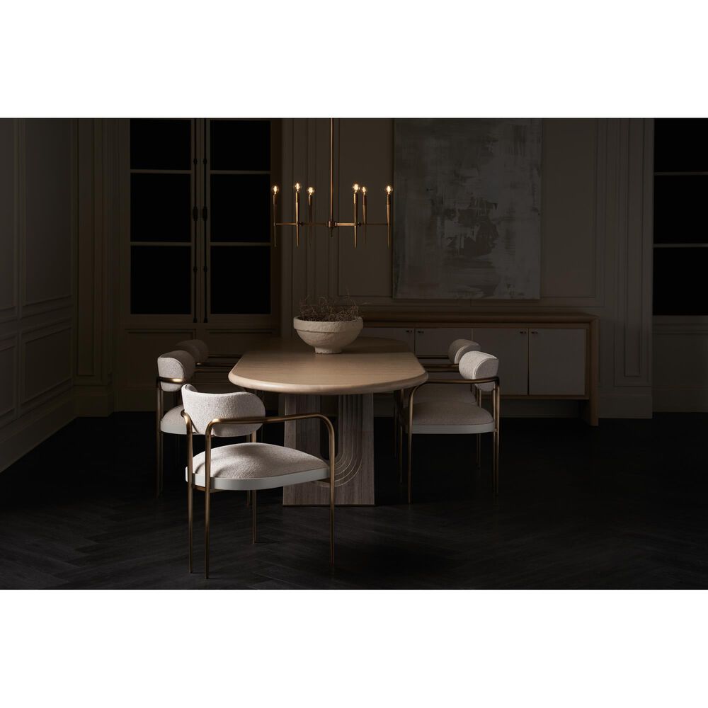 SCHNADIG Emphasis Dining Table in Sun Drenched Oak and Silver - Table Only, , large