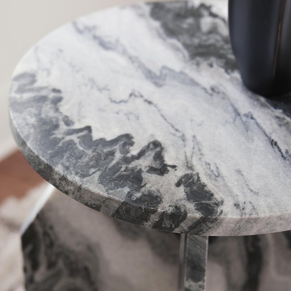 Ashley Wrenlane Accent End Table in White, Gray, Taupe and Black, , large