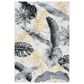 Safavieh Barbados Tropical Botanical 3"3" x 5"  Grey and Gold Indoor/Outdoor Area Rug, , large