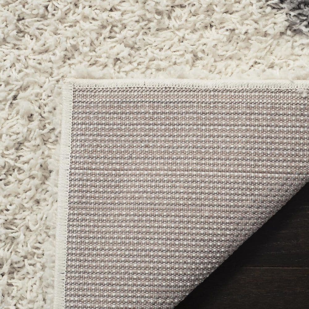 Safavieh Dallas Shag SGD257F-28 2&#39;3&quot; x 8&#39; Ivory/Grey Runner, , large