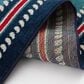 Central Oriental Terrace Tropic Nautical Border Rope 7"10" x 9"10" Turquoise and Sapphire Area Rug, , large