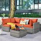 HOMLUX 5-Piece Patio Conversation Set with Two Ottomans in Orange Red, , large