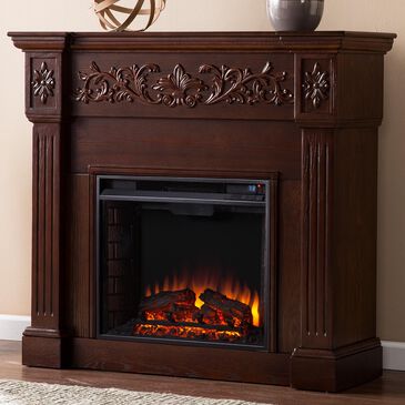 Southern Enterprises Lodcha Electric Fireplace in Rich Espresso, , large