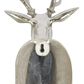 Maple and Jade 23" x 17" Eclectic Deer Wall Decor in Silver, , large