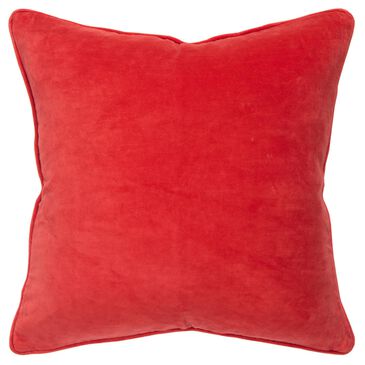 Rizzy Home Connie Post Solid 20" Down Filled Pillow in Coral with Narrow Welt, , large