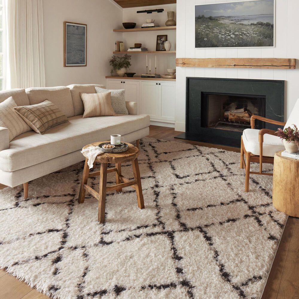 Angela Rose Amira 3&#39;11&quot; x 5&#39;6&quot; Ivory and Bark Area Rug, , large