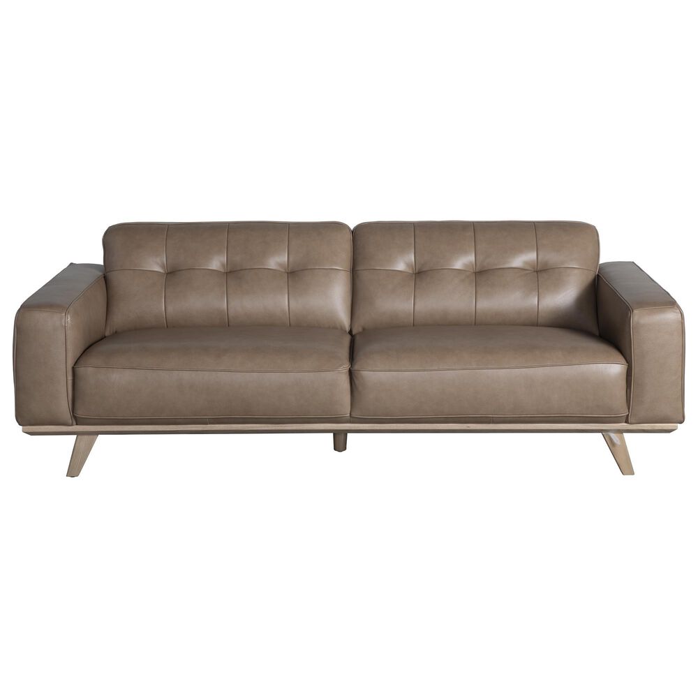 Interlochen Leather Stationary Sofa in Sand, , large
