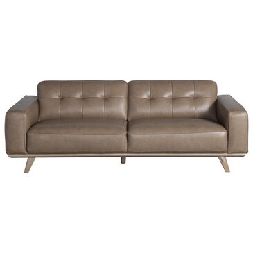 Interlochen Leather Stationary Sofa in Sand, , large