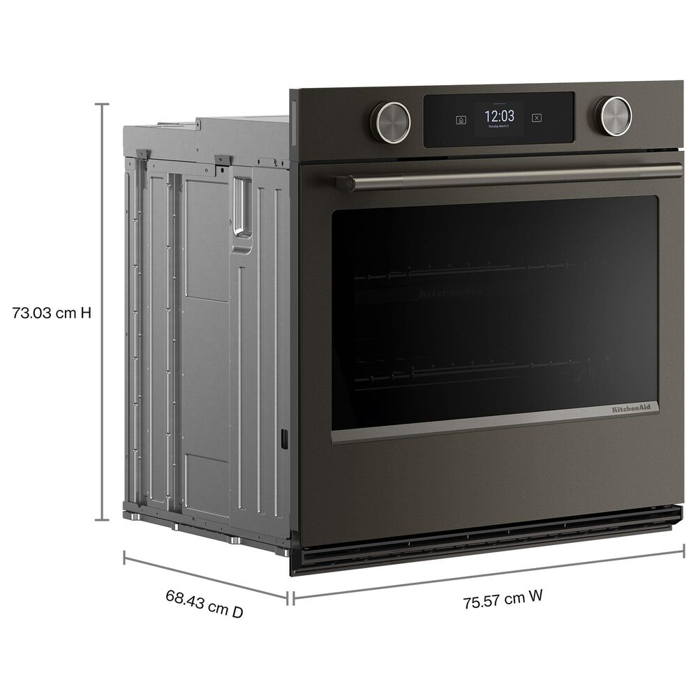 KitchenAid 2-Piece Kitchen Package with Black Ore 30" Smart Single Wall Oven and Stainless Steel 30" Gas Cooktop, , large